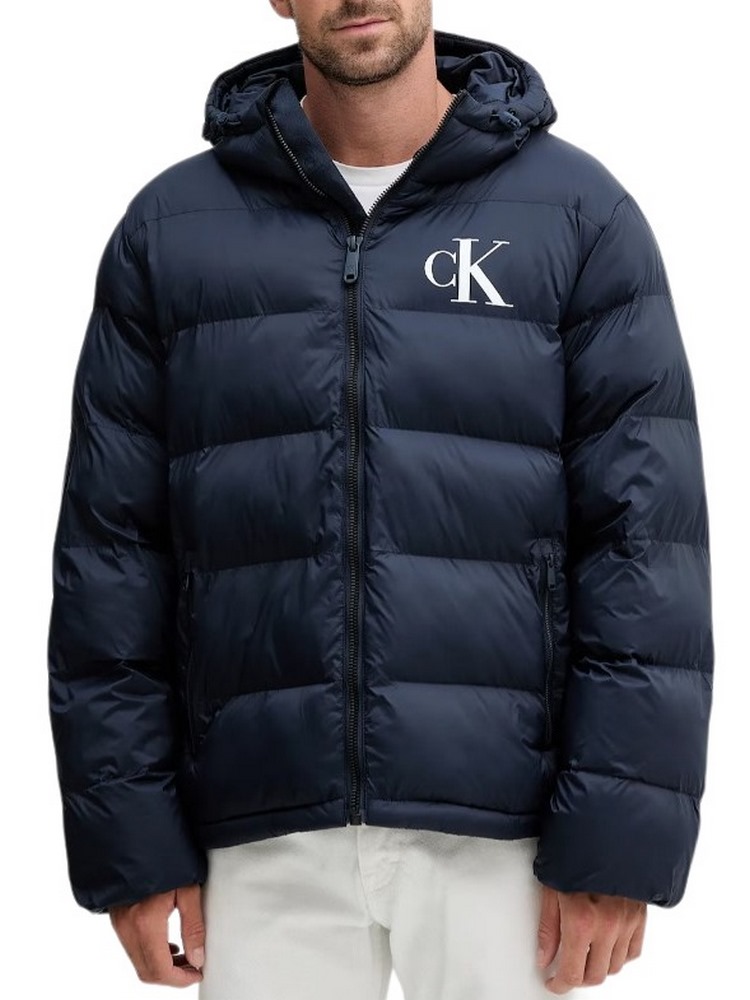 CALVIN KLEIN JEANS LS NYLON MONOGRAM PUFFER JKT ΜΠΟΥΦΑΝ ΑΝΔΡΙΚΟ DARK NAVY