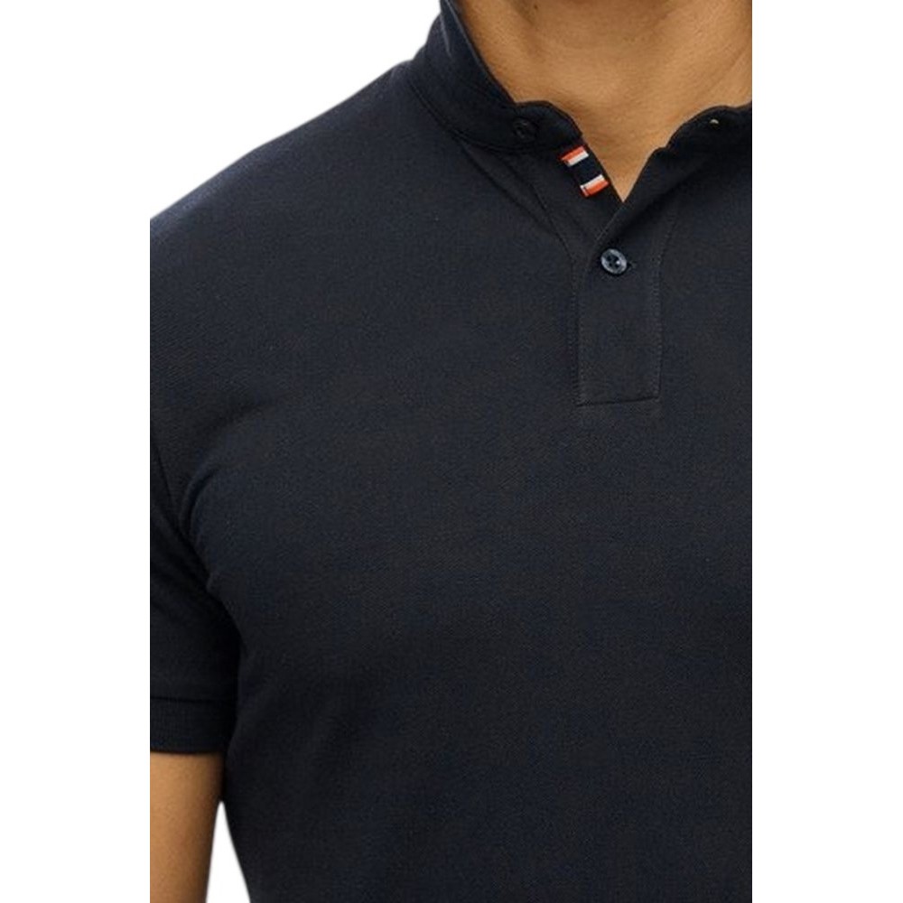 SUPERDRY D1 STUD CITY PIQUE POLO T-SHIRT ΜΠΛΟΥΖΑ ΑΝΔΡΙΚΗ ECLIPSE NAVY