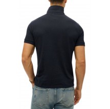SUPERDRY D1 STUD CITY PIQUE POLO T-SHIRT ΜΠΛΟΥΖΑ ΑΝΔΡΙΚΗ ECLIPSE NAVY