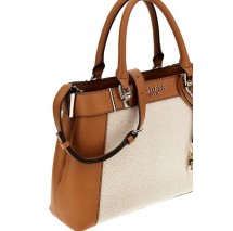 GUESS ANADELA 3 COMP SATCHEL ΤΣΑΝΤΑ ΓΥΝΑΙΚΕΙΑ COGNAC