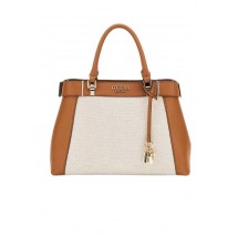 GUESS ANADELA 3 COMP SATCHEL ΤΣΑΝΤΑ ΓΥΝΑΙΚΕΙΑ COGNAC