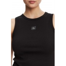 CALVIN KLEIN JEANS A WVN LBL 2X2 CTTN ΜΤΟΠ ΓΥΝΑΙΚΕΙΟ BLACK