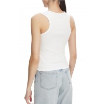 CALVIN KLEIN JEANS A WVN LBL 2X2 CTTN ΜΤΟΠ ΓΥΝΑΙΚΕΙΟ WHITE