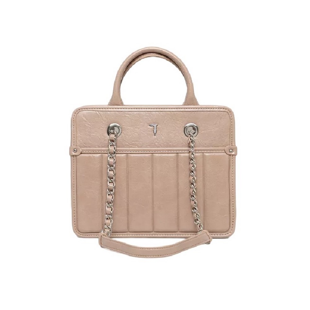 ΤΣΑΝΤΑ DUNE SHOPPING SM CRACKLE ΓΥΝΑΙΚΕΙΑ TRUSSARDI BEIGE