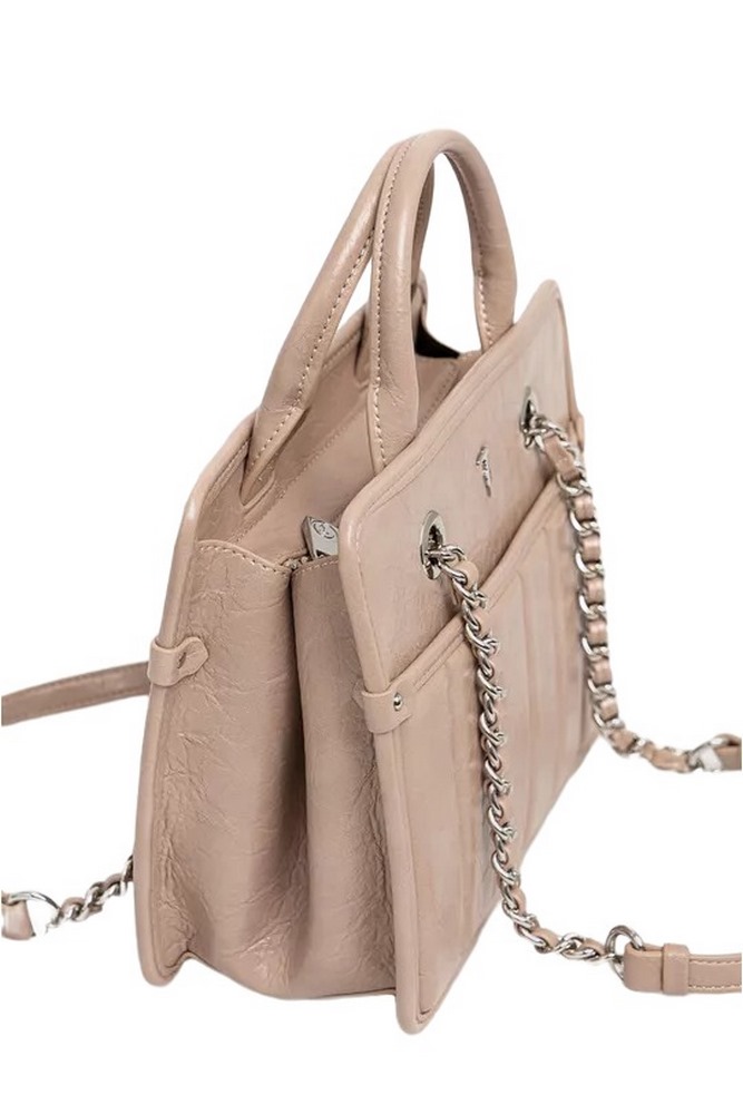 ΤΣΑΝΤΑ DUNE SHOPPING SM CRACKLE ΓΥΝΑΙΚΕΙΑ TRUSSARDI BEIGE