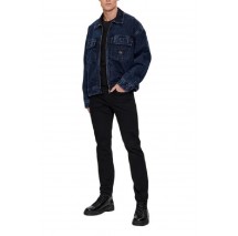 CALVIN KLEIN JEANS BOXY PADDED ZIP SHIRT JACKET ΜΠΟΥΦΑΝ ΑΝΔΡΙΚΟ BLUΕ DENIM