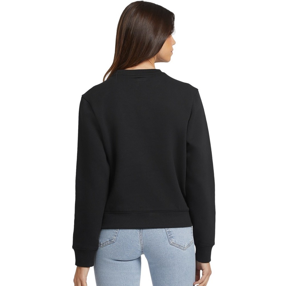 GUESS JEANS CN REG LOGO EMB SWEAT ΦΟΥΤΕΡ ΜΠΛΟΥΖΑ ΓΥΝΑΙΚΕΙΑ BLACK