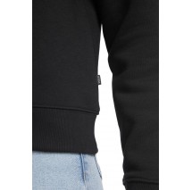 GUESS JEANS CN REG LOGO EMB SWEAT ΦΟΥΤΕΡ ΜΠΛΟΥΖΑ ΓΥΝΑΙΚΕΙΑ BLACK