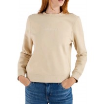GUESS JEANS CN REG LOGO EMB SWEAT ΦΟΥΤΕΡ ΜΠΛΟΥΖΑ ΓΥΝΑΙΚΕΙΑ BEIGE
