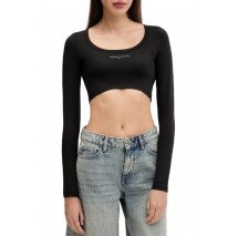 TOMMY JEANS SLIM SP CRP LINEAR LS TEE ΜΠΛΟΥΖΑ ΓΥΝΑΙΚΕΙΑ BLACK