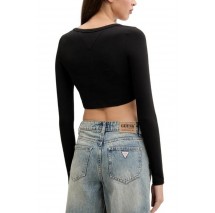 TOMMY JEANS SLIM SP CRP LINEAR LS TEE ΜΠΛΟΥΖΑ ΓΥΝΑΙΚΕΙΑ BLACK