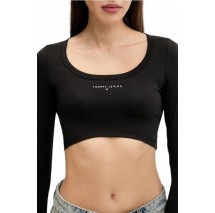 TOMMY JEANS SLIM SP CRP LINEAR LS TEE ΜΠΛΟΥΖΑ ΓΥΝΑΙΚΕΙΑ BLACK