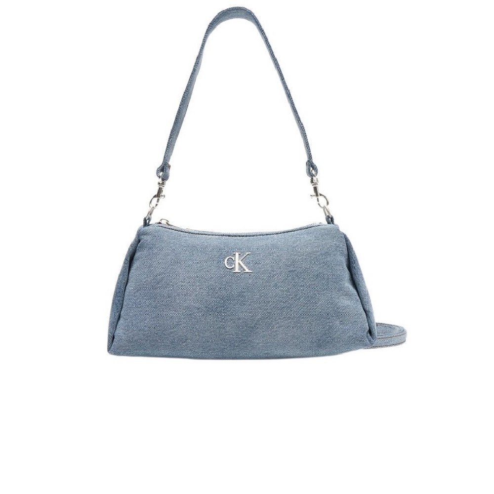 CALVIN KLEIN DENIM LAYLA SHOULDER BAG SM ΤΣΑΝΤΑ ΓΥΝΑΙΚΕΙΑ BLUΕ DENIM