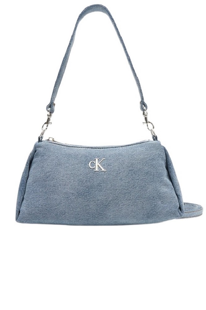 CALVIN KLEIN DENIM LAYLA SHOULDER BAG SM ΤΣΑΝΤΑ ΓΥΝΑΙΚΕΙΑ BLUΕ DENIM