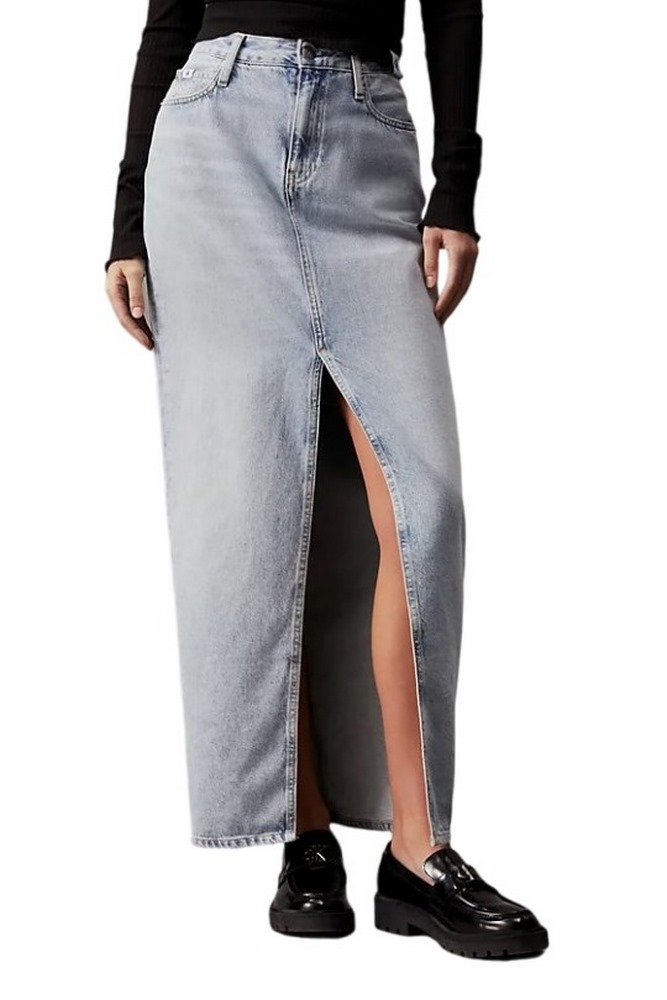 CALVIN KLEIN JEANS MAXI SKIRT ΦΟΥΣΤΑ ΓΥΝΑΙΚΕΙΑ DENIM LIGHT