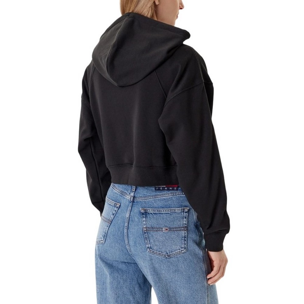 TOMMY JEANS BXY CRP LINEAR ZIP THRU EX ΖΑΚΕΤΑ ΓΥΝΑΙΚΕΙΑ BLACK