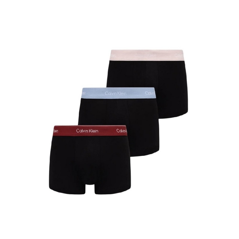 CALVIN KLEIN LOW RISE TRUNK 3PK ΕΣΩΡΟΥΧΟ ΑΝΔΡΙΚΟ BLACK/PINK