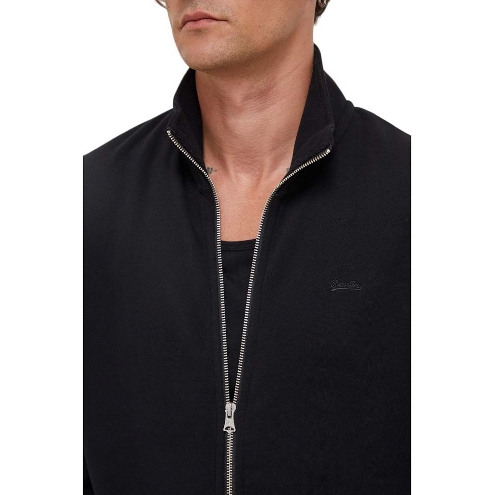 SUPERDRY ESSENTIAL LOGO ZIP TRACK TOP ΖΑΚΕΤΑ ΑΝΔΡΙΚΗ BLACK