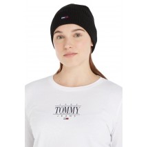 TOMMY HILGIGER TJW FLAG BEANIE ΣΚΟΥΦΟΣ ΓΥΝΑΙΚΕΙΟΣ BLACK