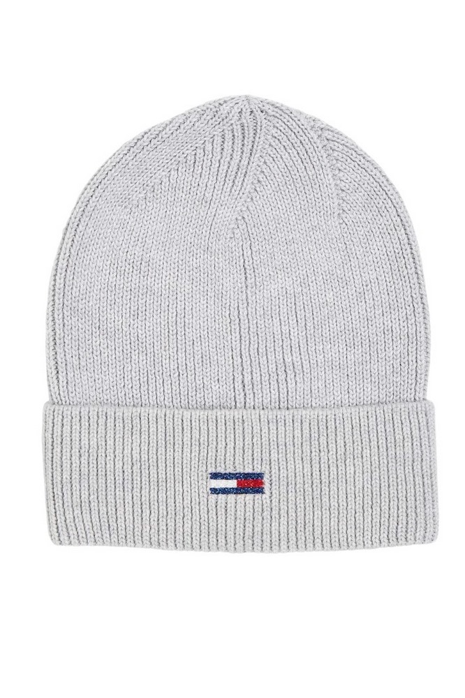 TOMMY HILGIGER TJW FLAG BEANIE ΣΚΟΥΦΟΣ ΓΥΝΑΙΚΕΙΟΣ GREY