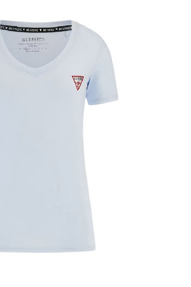 GUESS VN MINI TRIANGLE T-SHIRT ΜΠΛΟΥΖΑ ΓΥΝΑΙΚΕΙΑ CIEL