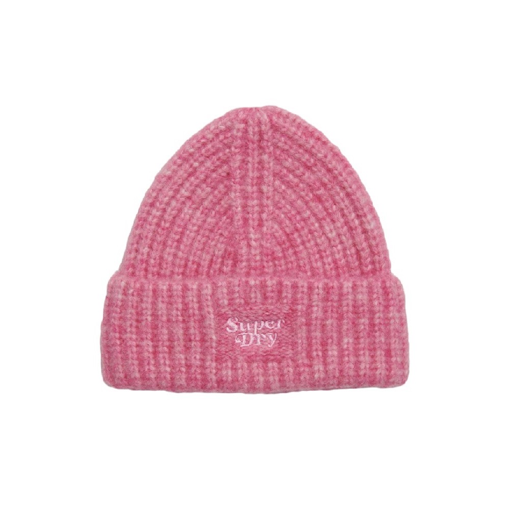 SUPERDRY D3 SDRY RIB KNIT BEANIE HAT ΣΚΟΥΦΟΣ  ΓΥΝΑΙΚΕΙΟΣ PINK