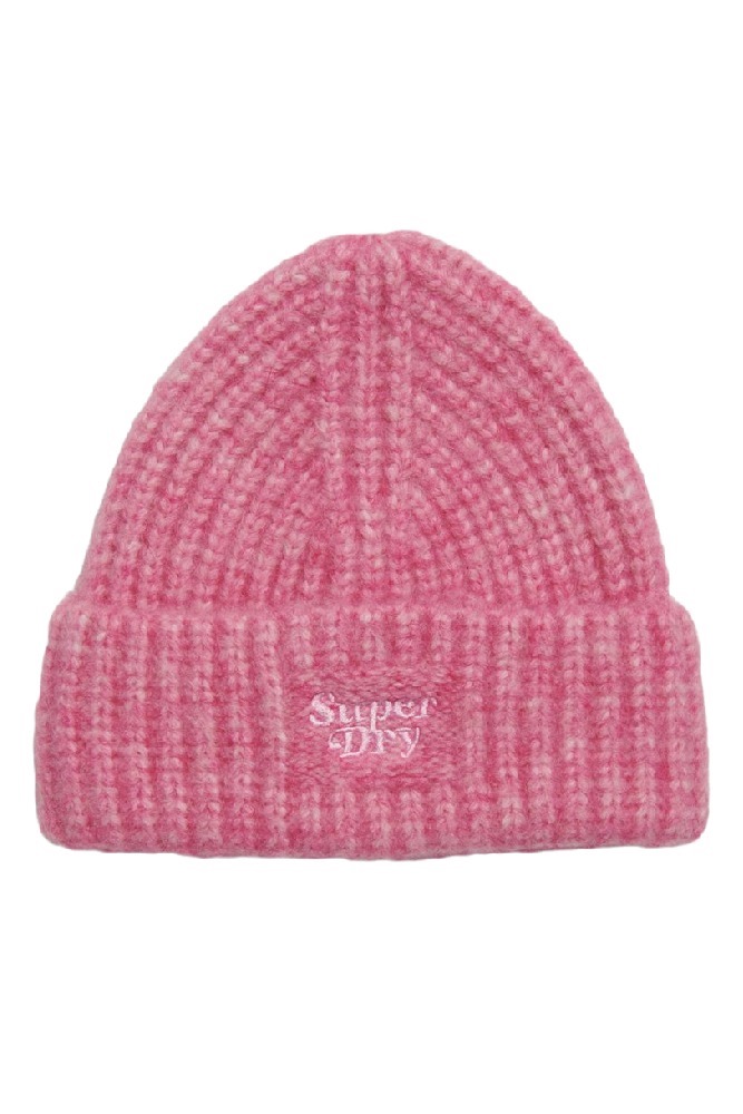 SUPERDRY D3 SDRY RIB KNIT BEANIE HAT ΣΚΟΥΦΟΣ  ΓΥΝΑΙΚΕΙΟΣ PINK