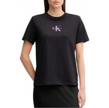 CALVIN KLEIN 20S CLASSIC LOGO TEE T-SHIRT ΜΠΛΟΥΖΑ ΓΥΝΑΙΚΕΙΑ BLACK