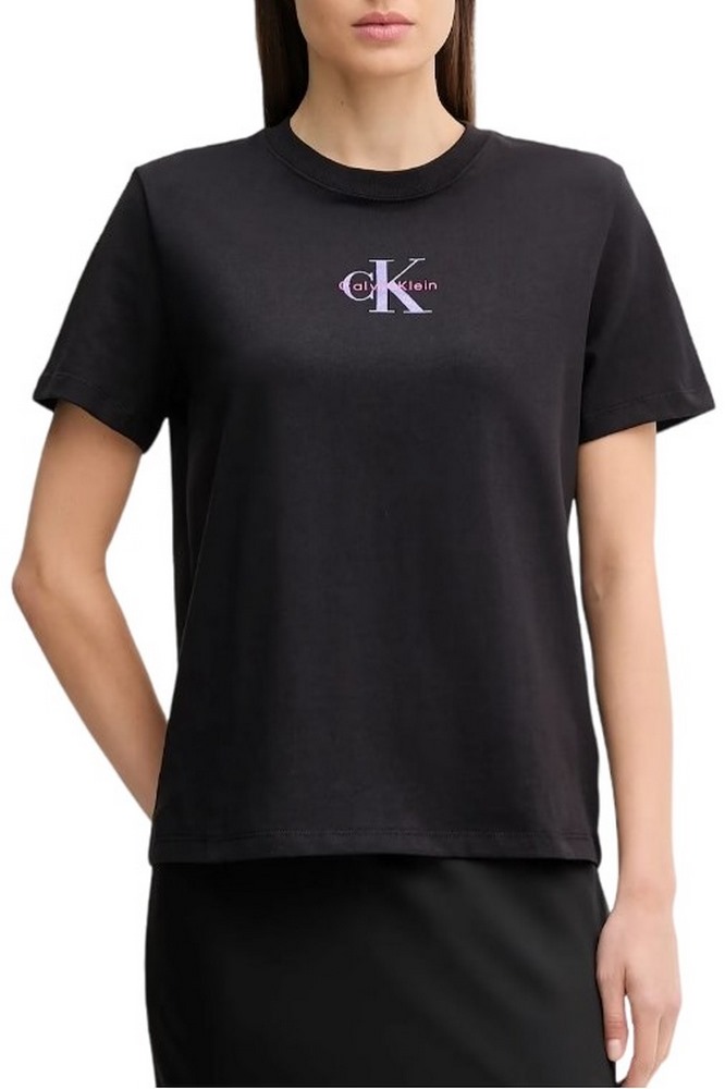CALVIN KLEIN 20S CLASSIC LOGO TEE T-SHIRT ΜΠΛΟΥΖΑ ΓΥΝΑΙΚΕΙΑ BLACK