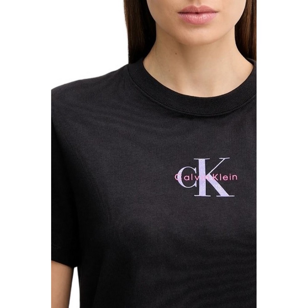 CALVIN KLEIN 20S CLASSIC LOGO TEE T-SHIRT ΜΠΛΟΥΖΑ ΓΥΝΑΙΚΕΙΑ BLACK