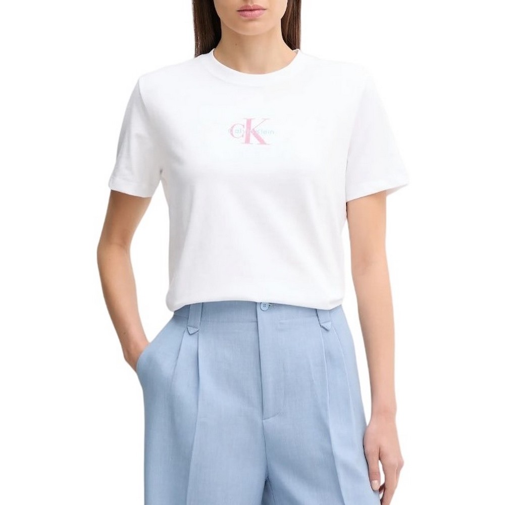CALVIN KLEIN 20S CLASSIC LOGO TEE T-SHIRT ΜΠΛΟΥΖΑ ΓΥΝΑΙΚΕΙΑ WHITE