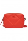 CALVIN KLEIN JEANS RE-LOCK QUILT CAMERA BAG ΤΣΑΝΤΑ ΓΥΝΑΙΚΕΙΑ ORANGE