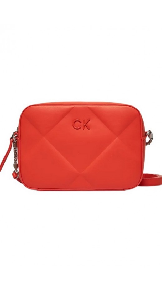 CALVIN KLEIN JEANS RE-LOCK QUILT CAMERA BAG ΤΣΑΝΤΑ ΓΥΝΑΙΚΕΙΑ ORANGE