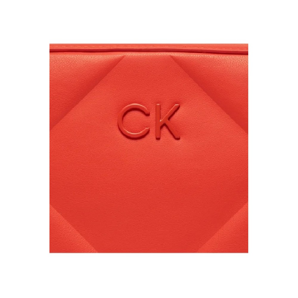 CALVIN KLEIN JEANS RE-LOCK QUILT CAMERA BAG ΤΣΑΝΤΑ ΓΥΝΑΙΚΕΙΑ ORANGE