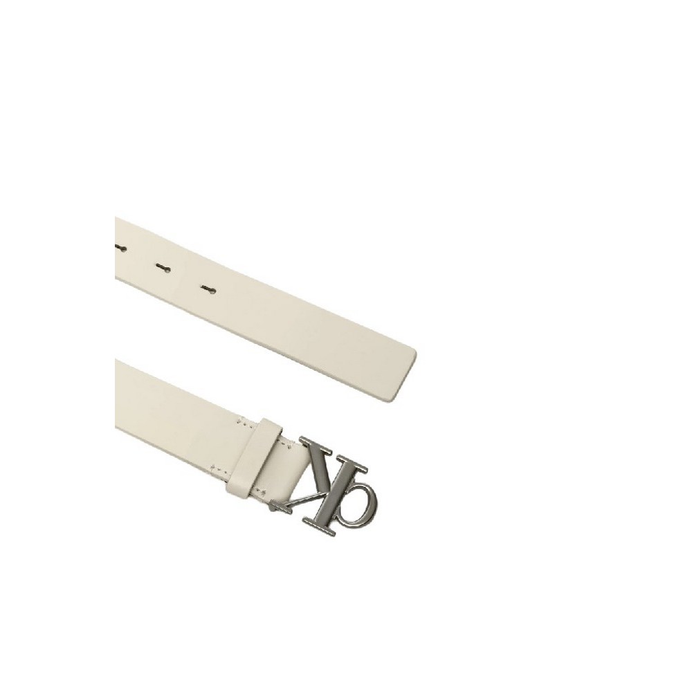 CALVIN KLEIN JEANS MONO PLAQUE LTHR BELT 30MM ΖΩΝΗ ΓΥΝΑΙΚΕΙΑ WHITE