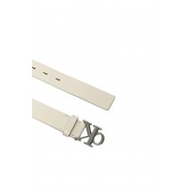 CALVIN KLEIN JEANS MONO PLAQUE LTHR BELT 30MM ΖΩΝΗ ΓΥΝΑΙΚΕΙΑ WHITE