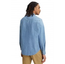 LEVIS BARSTOW WESTERN STANDARD ΠΟΥΚΑΜΙΣΟ ΑΝΔΡΙΚΟ BLUΕ DENIM