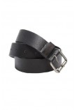GJ HAMMERED LEATHER BELT ΖΩΝΗ ΑΝΔΡΙΚΗ UNISEX BLACK