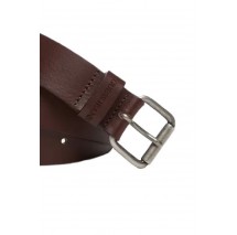 GJ HAMMERED LEATHER BELT ΖΩΝΗ ΑΝΔΡΙΚΗ UNISEX BROWN