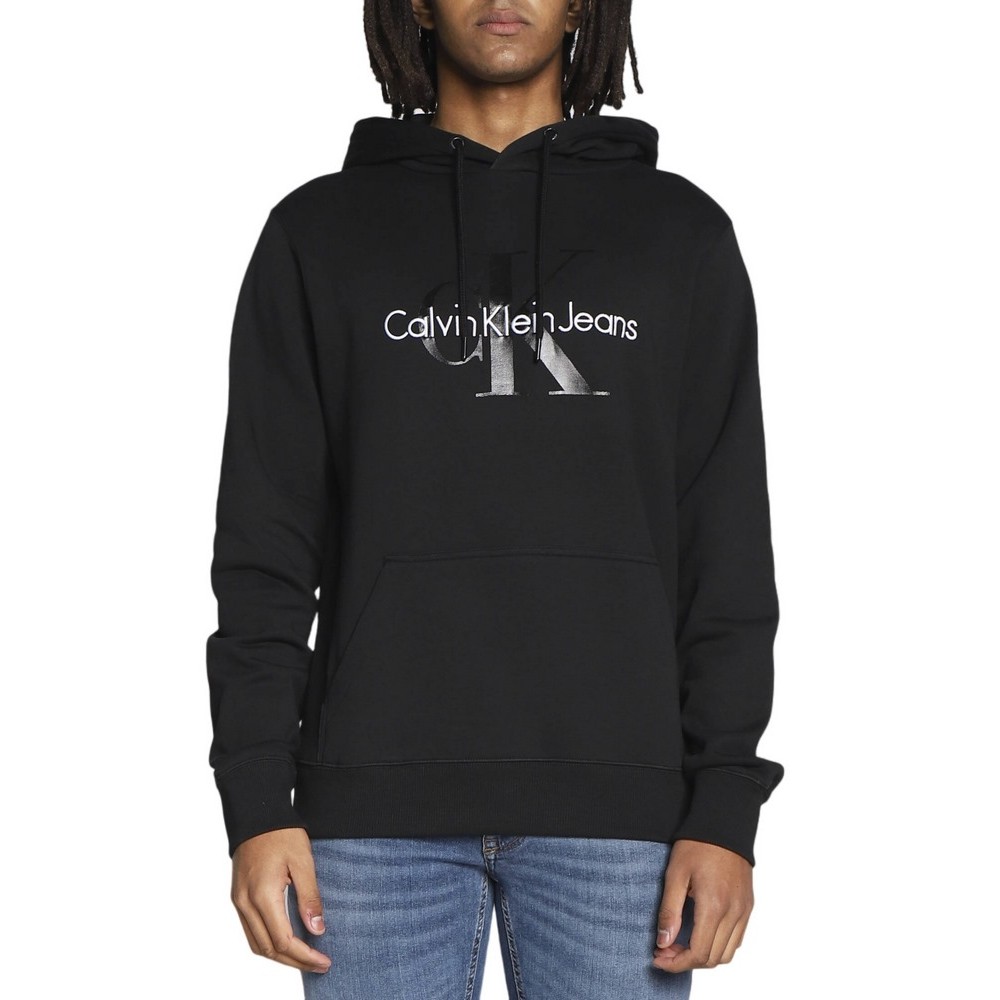 CALVIN KLEIN JEANS SEASONAL MONOGRAM REGULAR HOODIE ΜΠΛΟΥΖΑ ΦΟΥΤΕΡ ΑΝΔΡΙΚΗ CK BLACK