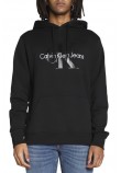 CALVIN KLEIN JEANS SEASONAL MONOGRAM REGULAR HOODIE ΜΠΛΟΥΖΑ ΦΟΥΤΕΡ ΑΝΔΡΙΚΗ CK BLACK