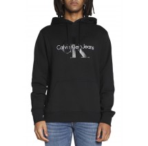 CALVIN KLEIN JEANS SEASONAL MONOGRAM REGULAR HOODIE ΜΠΛΟΥΖΑ ΦΟΥΤΕΡ ΑΝΔΡΙΚΗ CK BLACK