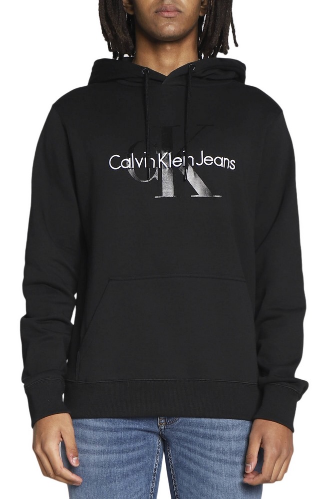 CALVIN KLEIN JEANS SEASONAL MONOGRAM REGULAR HOODIE ΜΠΛΟΥΖΑ ΦΟΥΤΕΡ ΑΝΔΡΙΚΗ CK BLACK