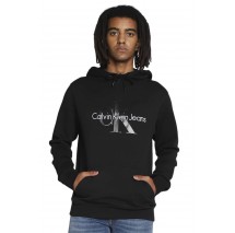 CALVIN KLEIN JEANS SEASONAL MONOGRAM REGULAR HOODIE ΜΠΛΟΥΖΑ ΦΟΥΤΕΡ ΑΝΔΡΙΚΗ CK BLACK