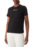 TOMMY JEANS REG ESSENTIAL LOGO 2 TEE EXT T-SHIRT ΜΠΛΟΥΖΑ ΓΥΝΑΙΚΕΙΑ BLACK