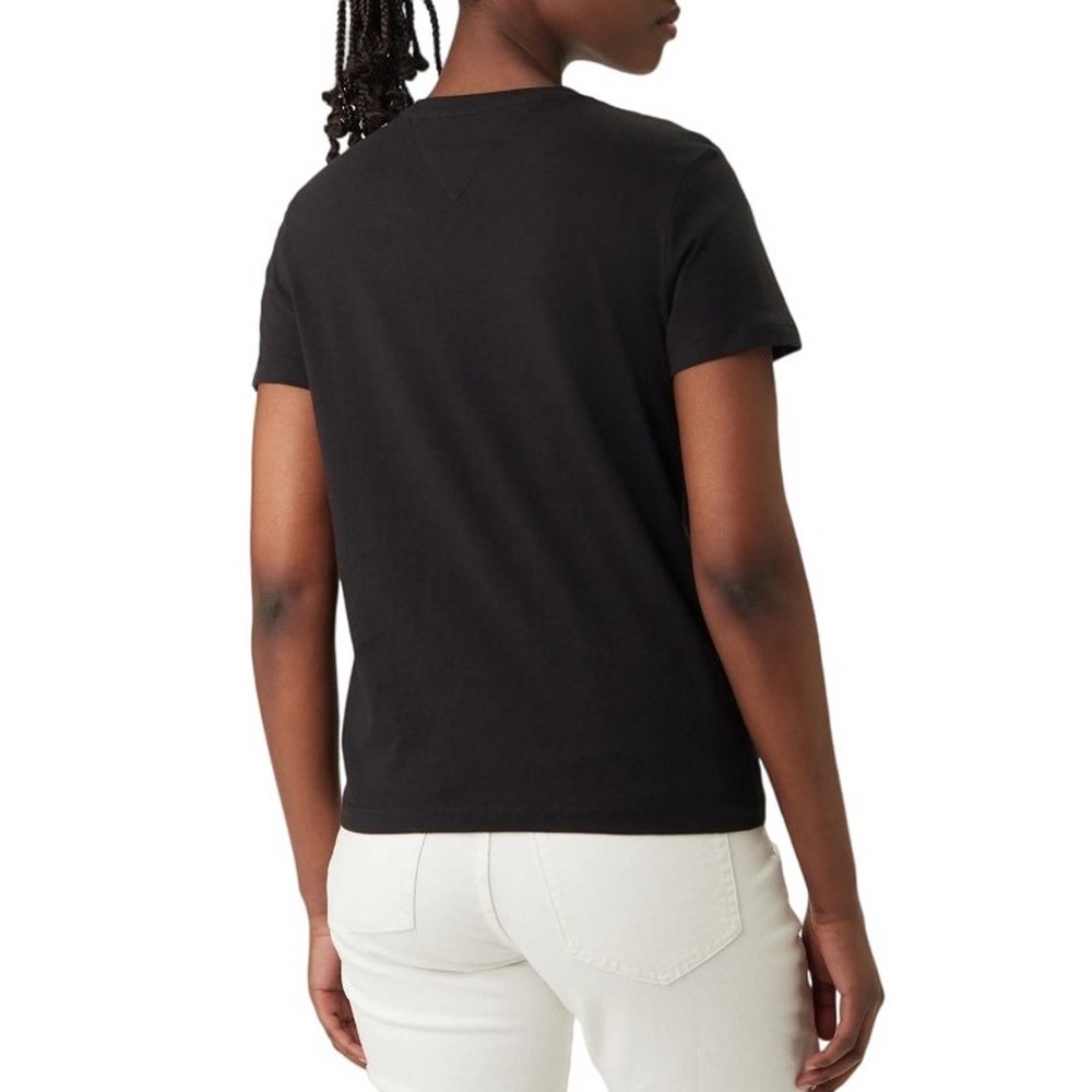 TOMMY JEANS REG ESSENTIAL LOGO 2 TEE EXT T-SHIRT ΜΠΛΟΥΖΑ ΓΥΝΑΙΚΕΙΑ BLACK