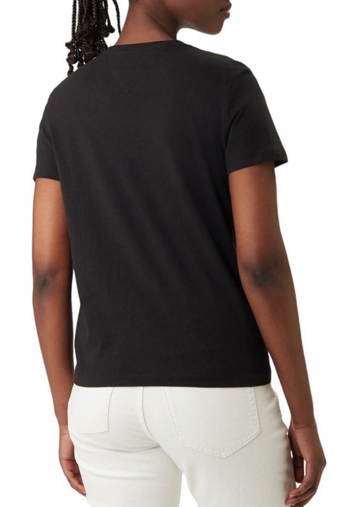 TOMMY JEANS REG ESSENTIAL LOGO 2 TEE EXT T-SHIRT ΜΠΛΟΥΖΑ ΓΥΝΑΙΚΕΙΑ BLACK