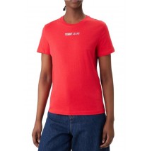 TOMMY JEANS REG ESSENTIAL LOGO 2 TEE EXT T-SHIRT ΜΠΛΟΥΖΑ ΓΥΝΑΙΚΕΙΑ RED ALERT