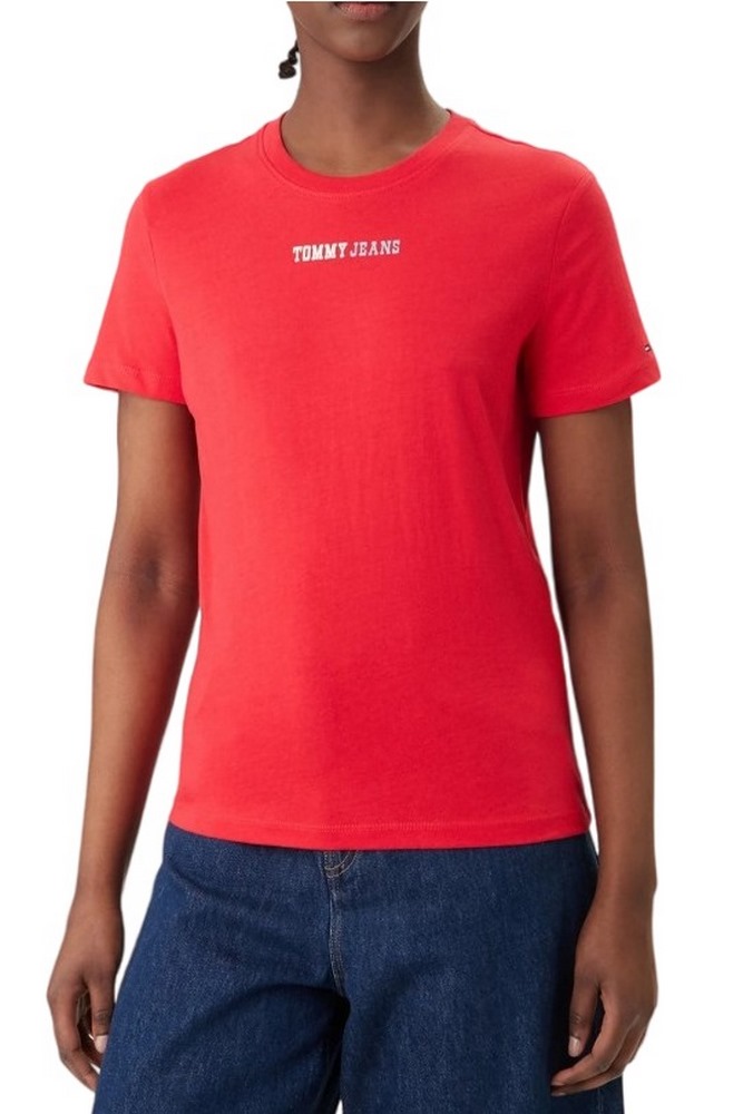 TOMMY JEANS REG ESSENTIAL LOGO 2 TEE EXT T-SHIRT ΜΠΛΟΥΖΑ ΓΥΝΑΙΚΕΙΑ RED ALERT