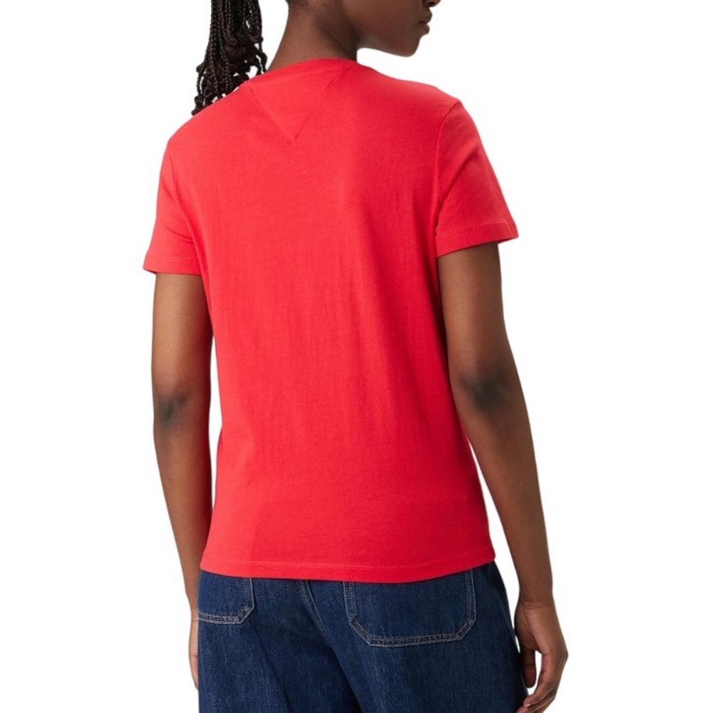 TOMMY JEANS REG ESSENTIAL LOGO 2 TEE EXT T-SHIRT ΜΠΛΟΥΖΑ ΓΥΝΑΙΚΕΙΑ RED ALERT